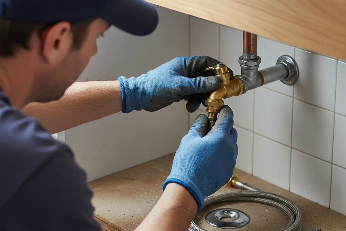 Shutoff valve and fitting work during Emergency Plumbing in Yalaha